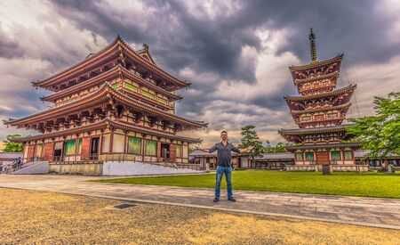 Nara - May 31, 2019: The Yakushi-Ji, temple in Nara, Japanのeditorial素材