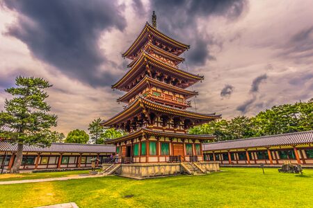 Nara - May 31, 2019: The Yakushi-Ji, temple in Nara, Japanのeditorial素材
