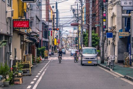Himeji - June 02, 2019: People in the streets of Himeji, in the region of Kansai, Japanのeditorial素材