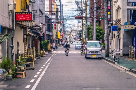 Himeji - June 02, 2019: People in the streets of Himeji, in the region of Kansai, Japanのeditorial素材