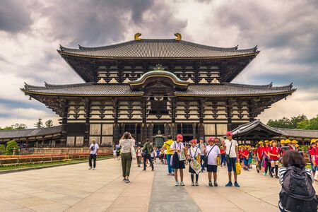 Nara - May 31, 2019: The great Todai-ji temple in Nara, Japanのeditorial素材