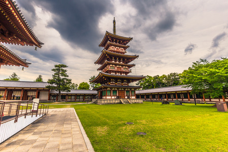 Nara - May 31, 2019: The Yakushi-Ji, temple in Nara, Japanのeditorial素材