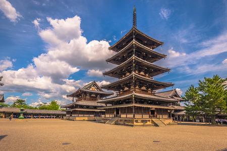Ikaruga - June 03, 2019: The Horyu-Ji, temple in Irakuga, Nara Perfecture, Japanのeditorial素材