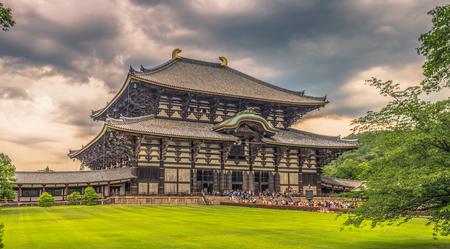 Nara - May 31, 2019: The great Todai-ji temple in Nara, Japanのeditorial素材