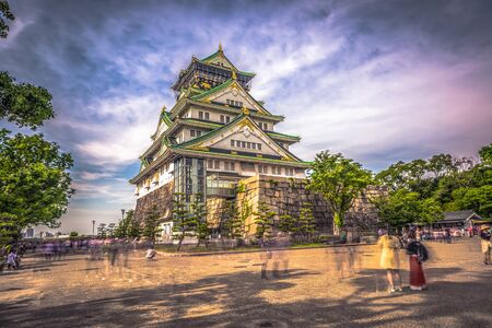 Osaka - June 01, 2019: The castle of Osaka in Osaka, Japanのeditorial素材