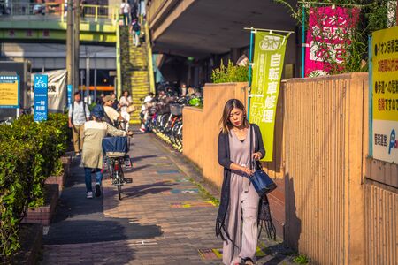 Osaka - June 01, 2019: Japanese people commuting in Osaka, Japanのeditorial素材