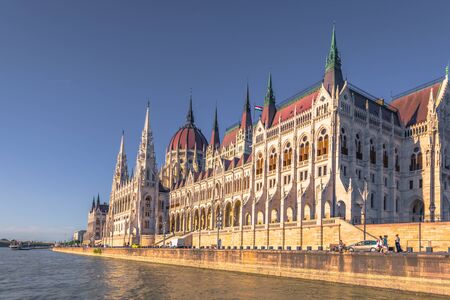 Budapest - June 21, 2019: The Parliament building of Budapest, Hungaryのeditorial素材