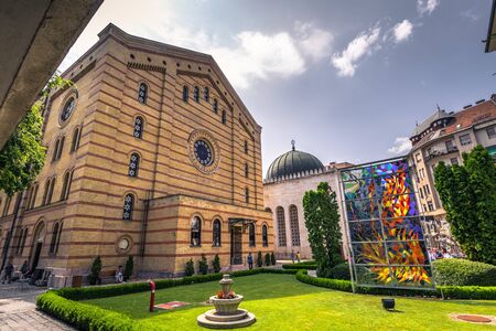 Budapest - June 21, 2019: The great Synagogue of Budapest, Hungary