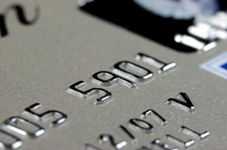 Credit card Closeup with Shallow depth of Fieldの写真素材
