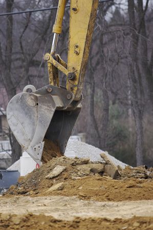 Detail of a Backhoe or Excavator