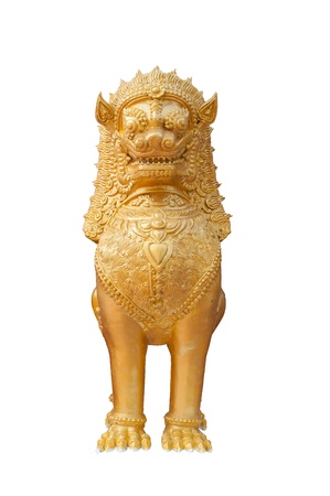 Lion statue of thailand, thai art sculptureの写真素材
