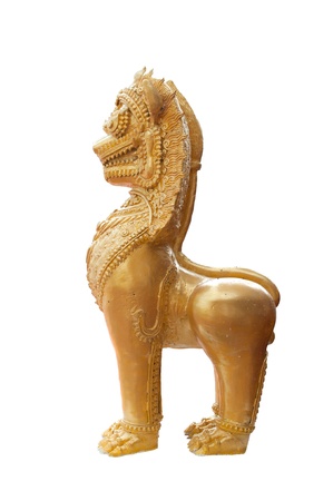 Lion statue of thailand, thai art sculptureの写真素材