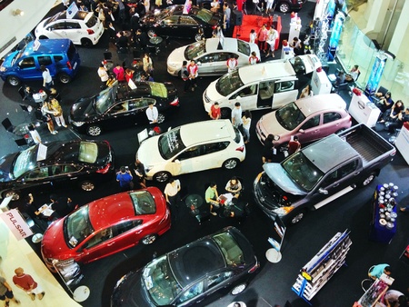 city car event in main hall of department store at BangkokThailandの素材