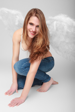 laughing angelの写真素材