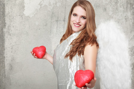 Angel with Heartの写真素材