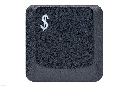 Dollar Key of a modern keyboardの写真素材