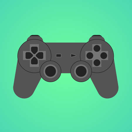 Illustration modern wireless game controller for PC and Console with 3 colors white gray black for...