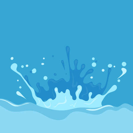 Illustration of Water Splashのイラスト素材