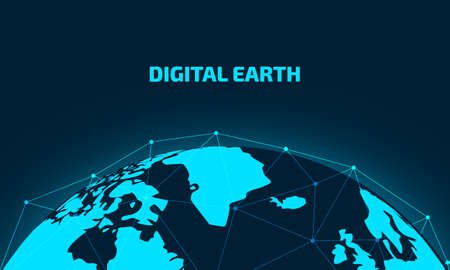Point and line composed world map,representing the global,Global network connectionのイラスト素材