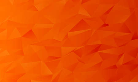 Bright orange low poly abstract gradient background, vector tech design.のイラスト素材