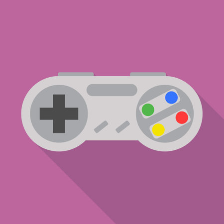 Play game vector isolated joystick icon, gamepad computer controller sign.のイラスト素材