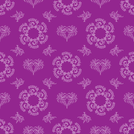 Damask seamless pattern for design, vector Illustration.のイラスト素材