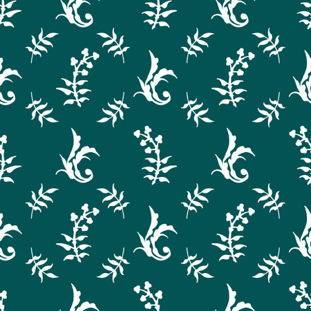 Nature green background vector, floral pattern.のイラスト素材