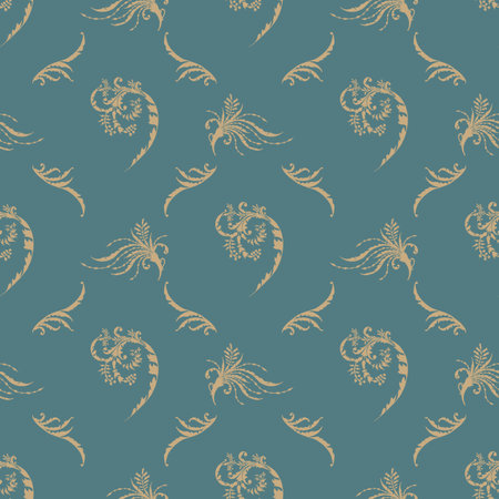Vector textile wallpaper damask seamless pattern.のイラスト素材