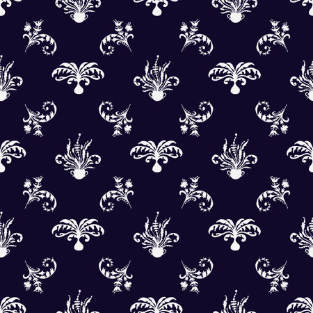Damask seamless pattern for design, vector Illustration.のイラスト素材