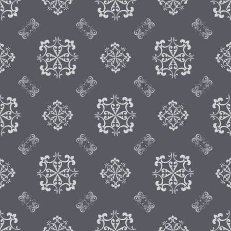 Vector seamless damask wallpaper pattern.のイラスト素材