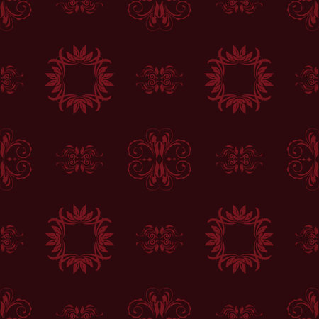 Seamless pattern damask red wallpaper.のイラスト素材