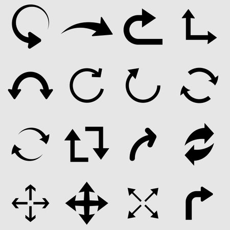 Arrow icon, big set of vector flat arrows.のイラスト素材