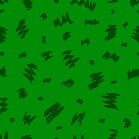 Green grass, herb seamless repeat vector pattern.のイラスト素材