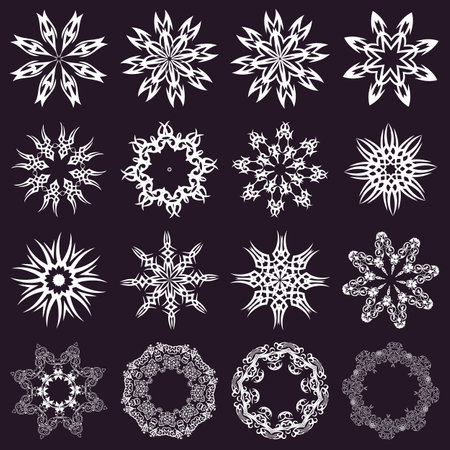 Icon set of flower, isolated on a white background.のイラスト素材