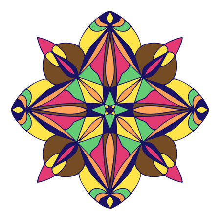 Mandala round ornament decorative isolated element.のイラスト素材