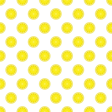 Lemon vector citrus seamless pattern.のイラスト素材