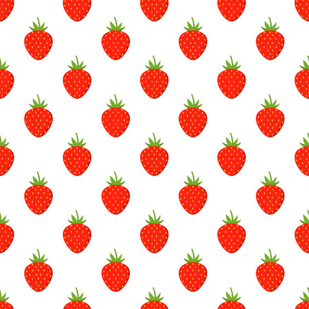 Seamless pattern of fresh strawberry background.のイラスト素材