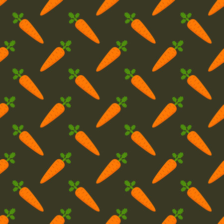 Carrot seamless pattern vector background.