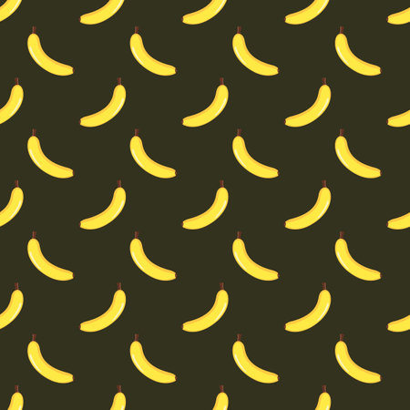 Vector seamless banana flat pattern.のイラスト素材