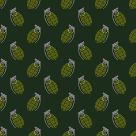 Grenade seamless pattern vector illustration.のイラスト素材