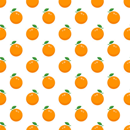 Fresh organic orange seamless pattern.のイラスト素材