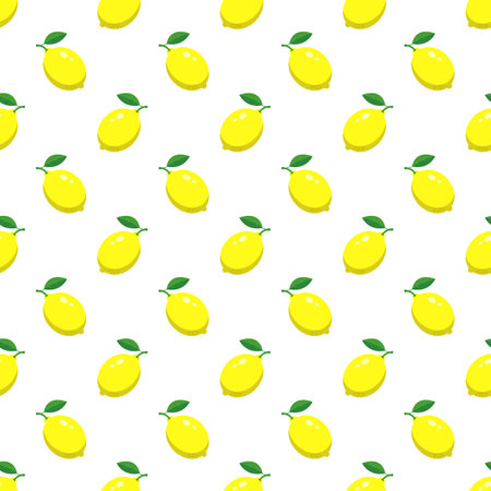 Abstract lemon vector seamless pattern.のイラスト素材