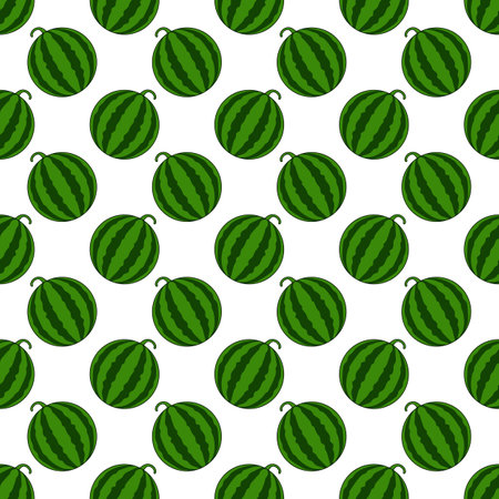 Seamless pattern watermelons on a white background.のイラスト素材