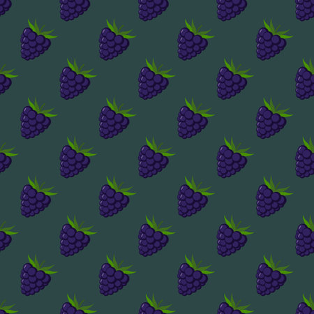 Blackberry seamless pattern or texture.のイラスト素材