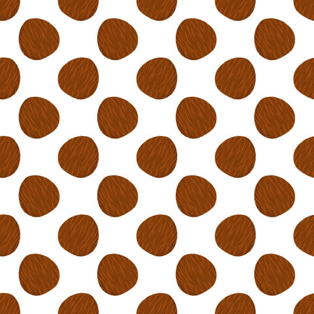 Illustration seamless pattern coconut vector.のイラスト素材