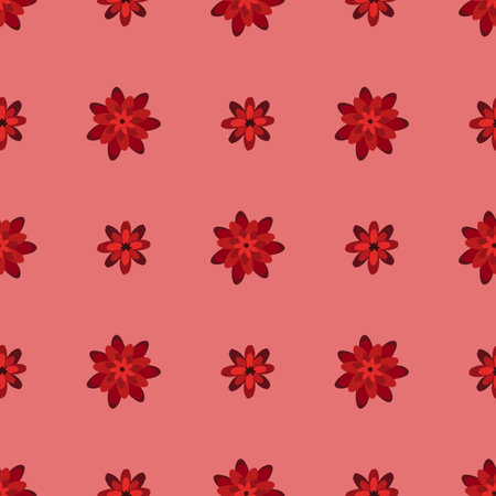 Hand drawn abstract ditsy flowers repeating vector pattern isolated background.のイラスト素材