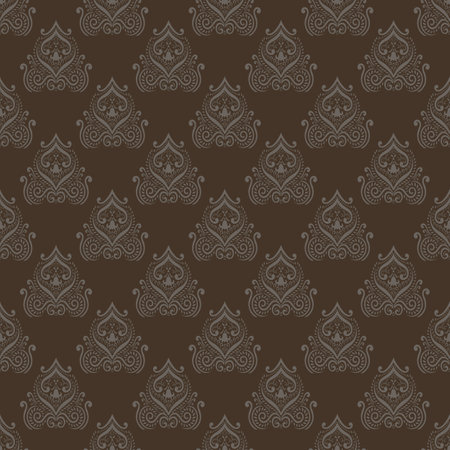 Vector vintage damask pattern design.のイラスト素材