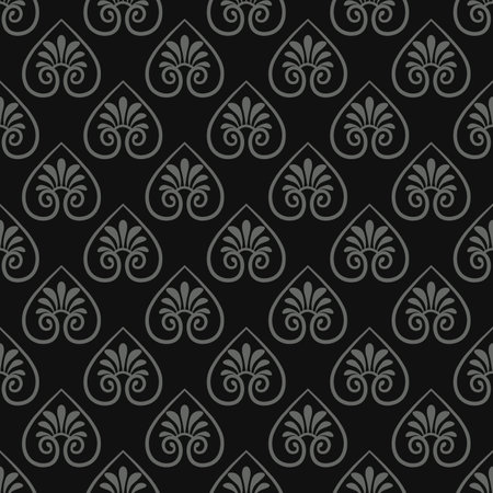 Seamless decorative floral damask wallpaper pattern.のイラスト素材