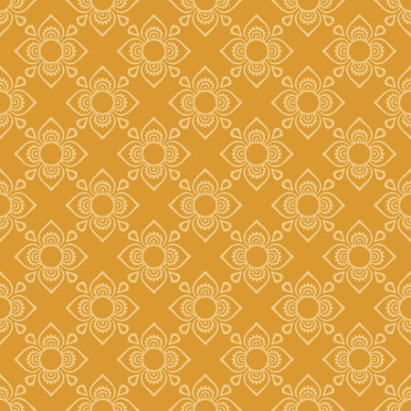 Luxury seamless golden floral wallpaper.のイラスト素材