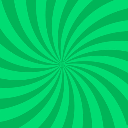 Bright green spiral rays background.のイラスト素材